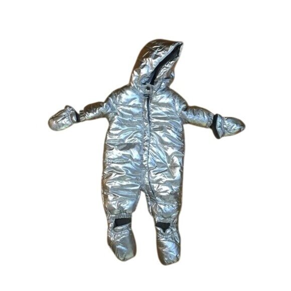 Gymboree Baby Snow Suit, Silver/Gray, Size 0-3M